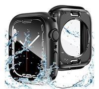 Goton Funda Impermeable 2 en 1 para Apple Watch Series 7 de 45 mm, Protector de Pantalla de Cristal 360 °, Parachoques Duro de policarbonato + Marco Trasero para iWatch 7, Accesorios de 45 mm, Color