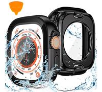 Goton Funda Impermeable 2 en 1 para Apple Watch Ultra, Protector de Pantalla de 49 mm, Cubierta Protectora de Cristal 360°, Parachoques Duro de policarbonato + Marco Trasero para iWatch Ultra,
