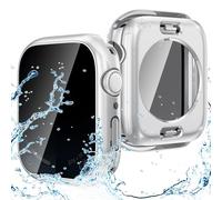 Goton Funda Impermeable de privacidad 2 en 1 para Apple Watch Series 9 8 7, Protector de Pantalla de 41 mm, Cubierta Frontal de Vidrio Templado antiespía + Parachoques Trasero para Accesorios iWatch
