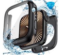 Goton - Funda rígida Impermeable 3 en 1 para Apple Watch, Protector de Pantalla de 42 mm, Cubierta de Cristal Templado de 360° de protección Completa + Parachoques Trasero de policarbonato Duro para