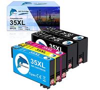 GoToners 35 cartuchos de tinta XL de repuesto para Epson 35XL para Epson Workforce Pro WF-4720DWF WF-4725DWF WF-4730DTWF WF-4740DTWF WF-4720 WF-4725 WF-4730 WF-4740 (pack de 5)