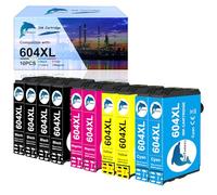 GoToners 604XL Cartucho de Tinta Compatible con Epson 604XL 604 XL para XP-3200 XP-3205 XP-4200 XP-4205 XP-2200 XP-2205 WF-2910 WF-2930 WF-2935 WF-2950 (4 Negro, 2 Amarillo, 2 Magenta, 2 Cian)