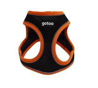 Gotoo Arnés ajustable de malla naranja/negro para perros