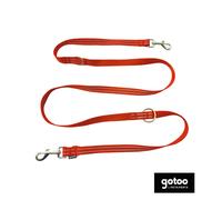 Gotoo Correa multiposición de nylon roja para perros