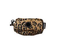 Gotoo Porta bolsas estampado leopardo marrón para perros