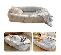 gotosee Camas gigantes para perros para humanos y mascotas, limpieza desmontable, 185 x 120 x 30 cm