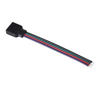 GOTOTOP 20 Piezas RGB Led Tira de luz Cable de extensión Conector de 4 Pines PVC Conector Macho Hembra Cables Cables Tira de Luces LED Accesorios (3.9in)(Hembra)