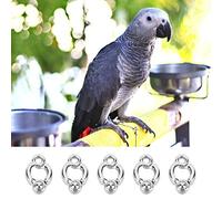 GOTOTOP 5 Piezas Anillo de pie de Loros, Hebilla de pie de pájaro Anillo de Soporte de pie de aleación para pájaros pequeños de tamaño Mediano (5 mm)