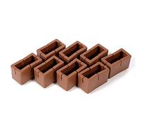 GOTOTOP 8pcs Muebles Piernas Tapa Mesa Silla Piernas Cubre Rectángulo Protector De Suelo con Suela de Goma (0,94 x 1,77 x 1,22 Pulgadas)(café)