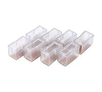 GOTOTOP 8pcs Muebles Piernas Tapa Mesa Silla Piernas Cubre Rectángulo Protector De Suelo con Suela de Goma (0.94 x 1.77 x 1.22 Pulgadas)(Transparente)