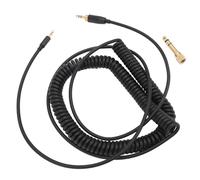 GOTOTOP Cable de Auriculares en Espiral con Conectores Chapados en Oro, Cable de de Repuesto OFC de PVC de 1,7 a 6 M, Estéreo Extensible para NC700 QC45 QC35 Home Studio Travel (BLACK)