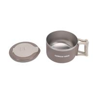 GOTOTOP Cuenco de Ramen de Acero Inoxidable para Microondas con Tapa, Aislamiento de Doble Capa para Uso en el Hogar y la Oficina (BROWN)