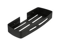 GOTOTOP Estante de Baño de Acero Inoxidable Montado en la Pared, Elegante Estante de Drenaje para Artículos de Tocador, Instalación sin Taladro, Negro para Decoración de Baño Moderna, 12 X 5 X 1,8