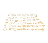GOTOTOP Juego de Plantillas Acrílicas, Plantilla Acrílica Transparente, 54 Piezas para Costura Artesanal de Cuero, Plantillas de Patrones Transparentes con Diseño Visible, Papel Protector, para