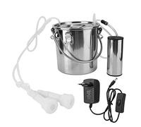 GOTOTOP Ordeñadora para Vacas, 5L 110-240V Máquina de ordeño eléctrica Ordeñadora de Acero Inoxidable Herramientas de Bombeo para ovejas Vacas(Cow)