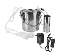 GOTOTOP Ordeñadora para Vacas, 5L 110-240V Máquina de ordeño eléctrica Ordeñadora de Acero Inoxidable Herramientas de Bombeo para ovejas Vacas(Goat)