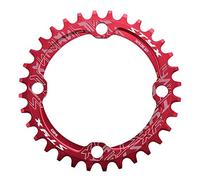GOTOTOP Plato de Bicicleta de Montaña Monoplato 32T BCD104 Aluminio Rojo Anillo de Cadena para MTB Repuesto