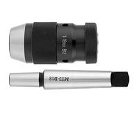 GOTOTOP Portabrocas de Torno sin Llave, 1-16 mm de Capacidad 45# Portabrocas de Torno sin Llave autoapriete de Acero con Eje cónico