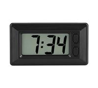 GOTOTOP Reloj Despertador Digital electrónico LCD, Reloj de Escritorio LCD silencioso Ultrafino con Almohadilla Adhesiva para Tablero de Instrumentos de automóvil, Escritorio, Oficina, Negro