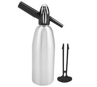 GOTOTOP - Sifón de soda de aluminio 1L, fabrica un dispensador de agua gaseosa con agua con gas y regulador de presión para jugo de bebidas, cócteles vino(plata)