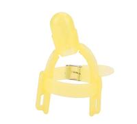 GOTOTOP Silicona protector del dedo del bebé, protector de dedo ajustable del chupador del pulgar para detener la succión del pulgar para los niños pequeños(Amarillo)