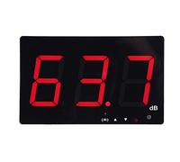 GOTOTOP - Sonómetro digital montado en la pared de 30 ~ 130 dB con almacenamiento de datos y umbrales de alarma fijados para medir el ruido