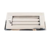 GOTOTOP Ventilación con Rejilla de Acero Inoxidable 316 Cubierta para Parrilla de Aire Marino 300 X 150 Mm Ventilación Rectangular Pulida Ajustable con 3 Ranuras para Barcos, Yates, RV, Uso Interior y