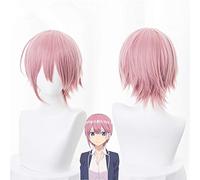 Gotoubun No Hanayome Ichika Nakano Pelucas de Cosplay 30cm Corto Lacio Pelo sintético Perucas Anime Disfraz Peluca KUZW014a