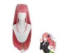 Gotoubun No Hanayome Nakano Nino peluca Cosplay 90Cm mujeres pelo largo pelo sintético resistente al calor fiesta de Halloween juego de roles pelucas Mz1370