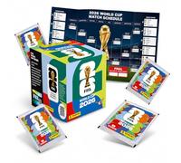 GOTPARTY Panini World World 2026 Juego de álbumes y pegatinas, para la Copa del Mundo 2026, tarjetas de fútbol para coleccionar, incluye plan de juego, pulsera y álbum de pegatinas (25 bolsas/175