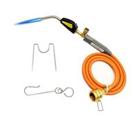 Gotrain Antorcha de gas para MAPP, soplete de gas propano para soldadura con manguera de 1,5 m y válvula de llama ajustable, punta de latón, interfaz CGA600 para soldadura, encendido, barbacoa
