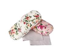 GOTRUST Fundas de Gafas Floral, 2PCS Estuche de Gafas Florales de Telas, Estuche de Anteojos Portátil de Carcasa Dura, Funda Rígidas para Gafas de sol Portátil para Mujeres, Niños