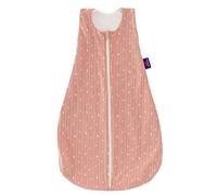 GOTS - Saco de dormir con diseño de hojas, color rosa, tamaño 90, con cadena de fabricación controlada y certificada según las directivas reconocidas a nivel mundial