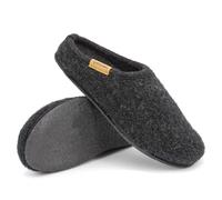 Gottstein Pantuflas de fieltro ALP-Comfort-FE - Pantuflas para hombre y mujer de pura lana virgen con plantilla de corcho, gris oscuro, 41 EU