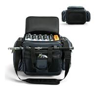 Goture Bolsa de pesca impermeable con base IPX5 EVA, cremalleras SBS, mochila grande para accesorios de pesca con soporte para caña, bolsa para equipo de pesca de agua salada, bolsa bandolera para