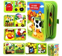 gotyou Montessori Interactivo Granja Busy Fieltro Busy Board Juguete de Motricidad para Viajar en Coche o Avión Busy Board Juguetes Montessori para Años Niños Pequeños Juguetes Aprendizaje
