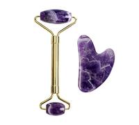 Gouache Amethyst Natural Stone Facial Massager Jade Roller Gua Sha Set Scraper For Face,type 2