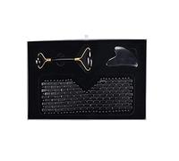Gouache De Cuarzo Rosa, Masajeador De Ojos De Jade, Juego De Rodillos De Masaje Facial, Piedra De Gouache Natural, Máscara De Ojos De Jade Para Dormir, Raspador Gua Sha,tipo 4 Con Caja