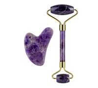 Gouache Roller Y Facial Gua Sha Set Masajeador De Ojos Con Piedra De Jade Y Amatista Natural,tipo 4