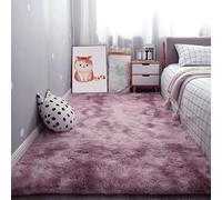 GOUBAN Alfombra de Felpa 160 x 230 cm Fluffy Falso Piel de Carnero Vellón Alfombra Decoración Moderna para El Salón para Dormitorio Matrimonio Infantil Juvenil y Salón, Rosa Púrpura