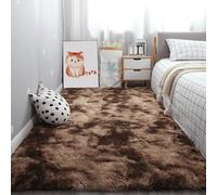 GOUBAN Alfombra de Felpa 180 x 210 cm Fluffy Falso Piel de Carnero Vellón Alfombra Decoración Moderna para El Salón para Dormitorio Matrimonio Infantil Juvenil y Salón, Marrón