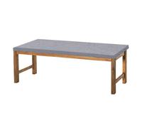 GOUBO Cojín para Banco 38 x 38 cm Suave, Lavable Cojín Banco de Jardín Base Antideslizante para Sala de Estar, Cocina, Pati, Gris Claro