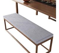 GOUBO Cojines a Medida 44 x 104 cm Suave, Lavable Cojín de Asiento para Banco Multicolor para Cocina, Jardín, Terraza y Más, Gris Claro