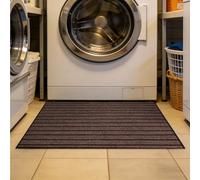 GOUBO Felpudo Antideslizante 65 x 82 cm para Una Entrada Limpia Felpudo Entrada Casa Antideslizante de Goma para Puerta Interior y Exterior, Pasillo, marrón