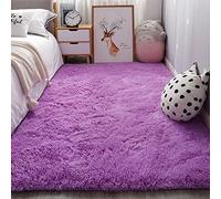 GOUER Alfombras Ultra Suaves 60x120cm Tie-Dye Lavable En La Lavadora Alfombra Suave para Alfombra de Sala de Estar,tapete para Cama,Dormitorio, Morado