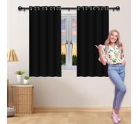 GOUER Cortinas Dormitorio 100 x 120 cm Isolanti Termiche Protezione Della Privacy Tende Moderne per Salotto Casa Finestra para La Sala de Estar, Negro