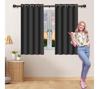 GOUER Cortinas Dormitorio 200 x 150 cm Isolanti Termiche Protezione Della Privacy Tende Moderne per Salotto Casa Finestra para La Sala de Estar, Gris Oscuro