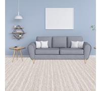 GOUER Moqueta Punzonada Rips 300 x 890 cm Barata Aislante y Protectora Home Alfombra Interior Robusta y Resistente a La Intemperie para Oficina, Sala de Estar, Dormitorio, Blanquecino