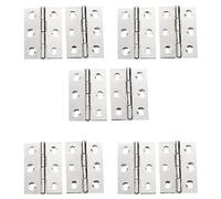 Goufride 10Pcs de Acero Inoxidable de 2 Pulgadas 4.4X3.1cm Gabinete Bisagras de Puerta Hardware