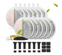 Goufride 12 Filtros de Fuente de Agua para Gatos para Fuente de Agua para Mascotas Lite y Premium de 2,5 L para Filtro de Filtración de Agua, Reemplazo de Espumas